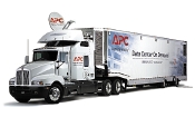 Рисунок 2. APC InfraStruXure Express Medium Density On-demand Mobile Data Center — один из первых вариантов «мобильных ЦОД». Он содержит 12 стоек с оборудованием ИТ (500U) и обеспечивает высокий уровень готовности. 