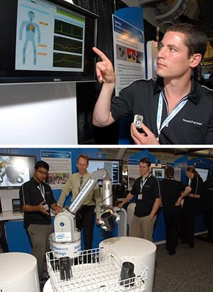 Cотрудники Intel представили исследовательские проекты из самых разных областей, начиная от здравоохранения и заканчивая беспроводной мобильной связью, защитой окружающей среды и роботизацией 