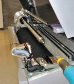 Для работы с рукавными формами вакуумируемый барабан заменяют на специальный пневмовал (Kodak Thermoflex Wide II)