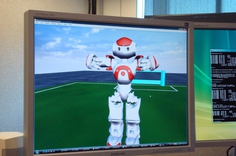 Программисты могут работать с программным обеспечением, созданным компанией Aldebaran Robotics, моделируя различные процессы на базе робота Nao. Этот робот был создан для участия в турнире роботов RoboCup - состязании роботов-гуманоидов в игре, похожей на футбол. Задача группы – создать команду роботов, которая могла бы обыграть команду людей к 2050 году. 