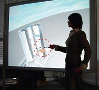 Интерактивная указка. Дисплейная система смонтирована в центре информационных технологий и систем (ЦИТиС)