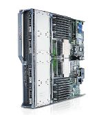 Рисунок 5. По своим характеристикам Dell PowerEdge M710 занимает промежуточное положение между серверами M610 и четырехпроцессорным «лезвием» M900. Это двухпроцессорный модульный сервер полной высоты поддерживает память до 144 Гбайт (18 DIMM) и встроенные дисковые накопители SAS общей емкостью 1,2 Тбайт. В базовой конфигурации имеются четыре гигабитных порта Ethernet, а четыре мезонинных платы PCIe x8 позволяют установить дополнительные коммуникационные порты, например, Fibre Channel. По данным производителя, в течение трех лет эксплуатации серверы Dell M710 TCO потребляют  на 40% меньше энергии, чем аналогичные устройства конкурентов.