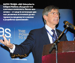 Карло Гранди: «SAS Enterprise Intelligent Platform объединяет все ключевые компоненты бизнес-аналитики — от средств интеграции данных различных источников до инструментов продвинутого анализа и разработки приложений»