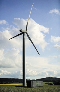 Рисунок 4. ЦОД Sun Blackbox с питанием от ветровой электростанции.