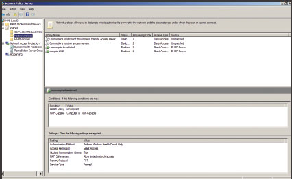 Экран 7. Вид консоли NPS после создания сетевой политики