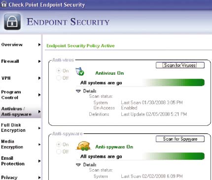 Endpoint Security 7.0 предлагает комплексную защиту компьютеров как от вредоносных кодов, так и от всевозможных сетевых угроз