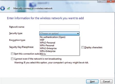 Экран 3. Варианты защиты в Vista