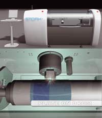 Устройство для лазерного гравирования формных пластин Stork Prints Digital Laser Engraver (снаружи и изнутри)