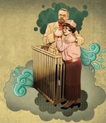 Рис. 7. Зеленые капли и «крючки», нарисованные в Adobe Illustrator, были импортированы в Photoshop через Clipboard