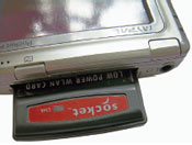 В КПК может быть установлен WLAN Compact Flash