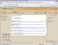 Office Live Workspace предлагает набор шаблонов «Рабочих пространств» для решения различных тематических задач