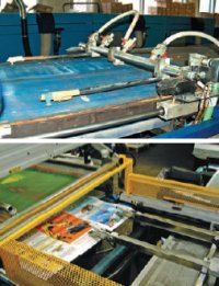 Есть две системы автоматического выклада: с помощью пневматических присосок (Argon Unostar, вверху) и механических зажимов (M&R Saturn Platinum, внизу)