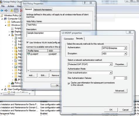 Экран 4. Настройка беспроводных политик