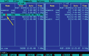 Рис. 1 Файловый менеджер видит мышь