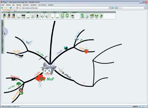 Интерфейс Mapul понравится сторонникам «классических» бумажных «карт разума»