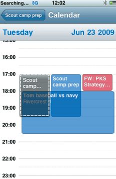 Планирование собраний в iPhone OS 3.0