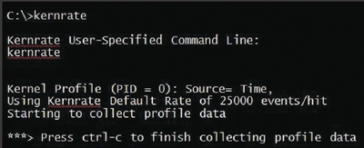 Экран 4. Пример начала работы Kernel Profiling Tool