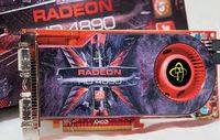 Графическая плата XFX Radeon HD 4890, так же как и продукт фирмы Sapphire, внешне очень напоминает эталонную карту AMD. Частоты также соответствуют номиналу. Видеокарта поставляется в красивой коробке, ее комплектация весьма достойная — в числе прочего есть даже переходник S-Video — RCA. Однако наиболее приятным сюрпризом для геймера станет игра Tom Clancy’s HAWX