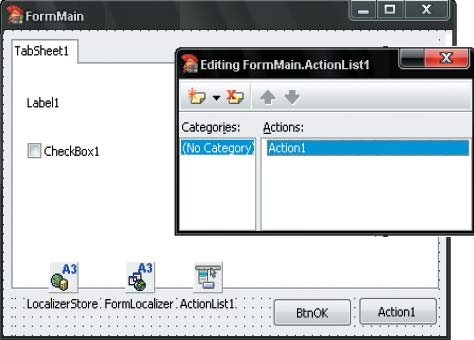 Рис. 6. Форма Delphi-приложения в разработке