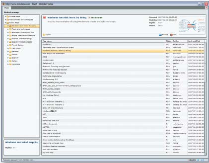 На сайте Mindomo доступна большая коллекция готовых карт