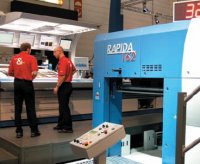 Rapida 162 может работать с материалами в диапазоне от 60 до 500г/м2