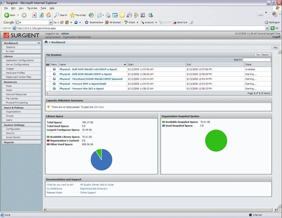 У инструментария Surgient появился новый пользовательский интерфейс, а также ряд новых компонентов, в том числе новая приборная панель администратора тестирования 
