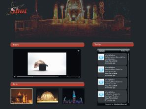 Вверху справа:макет сайта с временным наполнением