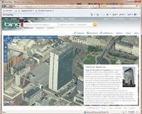 В новой системе Bing Maps используется мультимедийная технология Microsoft Silverlight, обеспечивающая более плавное масштабирование городской панорамы в трехмерном представлении
