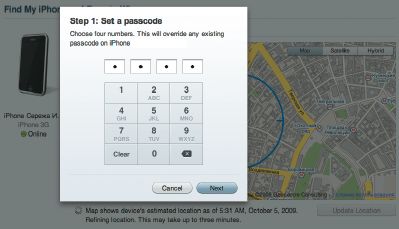 Теперь подписчики службы MobileMe в случае потери телефона могут ввести пароль в удаленном режиме