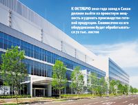 К октябрю 2010 года завод в Сакаи должен выйти на проектную мощность и удвоить производство готовой продукции. Ежемесячно на его оборудовании будет обрабатываться 72 тыс. листов