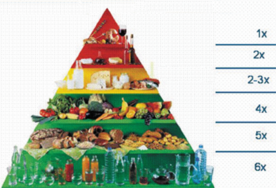 Рис. 3. Пирамида питания, число порций в день Рис. 3. Пирамида питания, число порций в день