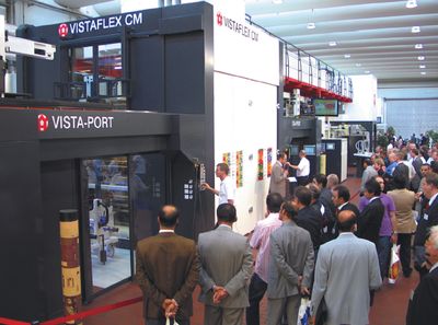 Флексомашина Vistaflex C: быстрая смена заказов с помощью роботизированного комплекса Vista-Port