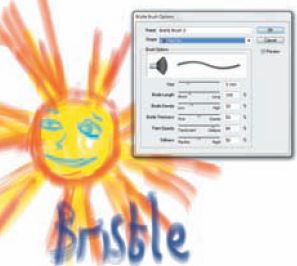 Прозрачность в свойствах Bristle Brush при наложении штрихов друг на друга позволяет добиться эффекта натуральных инструментов