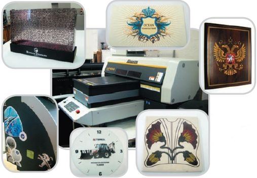 Материалы для Mimaki UJF-3042 — самоклейка, бумага, акрил и другие виды пластмасс, кафельная плитка, дерево