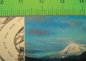 Ещё один вид растра — wave, т. е. волновой, — имеет декоративную и защитную функции. В данном случае оттиск выполнен с помощью двух видов растрирования: фотосюжет — обычным растром, а векторная часть — волновым Ещё один вид растра — wave, т. е. волновой, — имеет декоративную и защитную функции. В данном случае оттиск выполнен с помощью двух видов растрирования: фотосюжет — обычным растром, а векторная часть — волновым