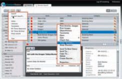 Любой запрос сохраняется, чтобы иметь к нему удобный и быстрый доступ через всплывающее окно (красная область в верхнем левом углу рисунка)