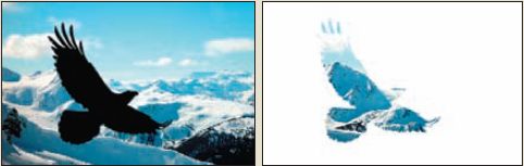 Вот картинка гор и силуэт орла из 