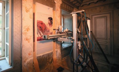 Нанесение изображений на стены в одном из московских ресторанов. Благодаря тому, что 