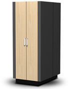 Производимое компанией Kelly Systems оборудование, которое предназначено для установки серверов, выглядит как обычный платяной шкаф, но при этом выполняет функции вентилируемой звукоизолированной серверной стойки 