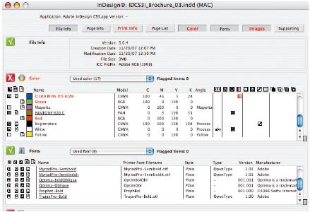 После проверки файла FlightCheck выдаёт исчерпывающую информацию о его содержимом
