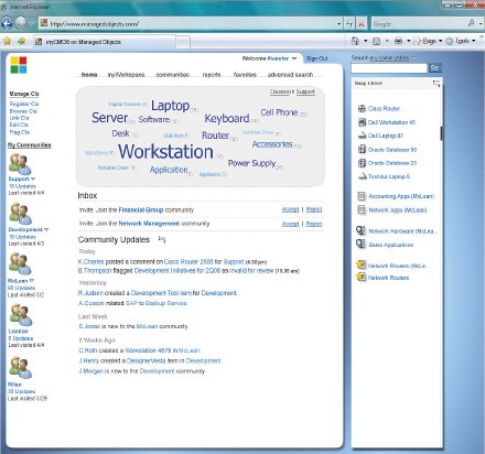 Первая версия myCMDB будет работать с системой CMDB 360, созданной в самой Managed Objects, а также с Atrium разработки BMC Software