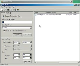 Утилита File Restore