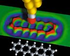 В ходе экспериментов исследователи с помощью атомно-силового микроскопа смогли получить изображение химической структуры молекулы пентацена
