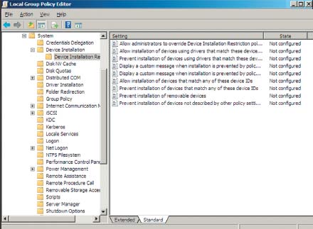 Экран 4. Ограничения на установку устройства