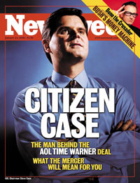 Мегаслияние America Online и Time Warner, состоявшееся в 2001 году и ставшее самым крупным в истории на тот момент, широко обсуждалось в средствах массовой информации всего мира, а легендарный председатель совета директоров AOL Стив Кейз попал на обложку журнала Newsweek 