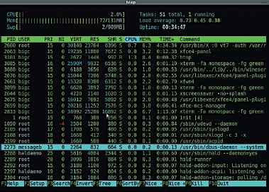 Рис. 4. Системный монитор: занято всего 72 Мбайт ОЗУ