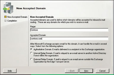 Экран 6. Подключение нового домена к Exchange