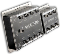 Рисунок 6. Новые коммутаторы Microsens с классом защиты IP67 оснащены пятью или восемью портами Fast Ethernet (10/100BaseTX) с соединителями M12, специально разработанными для приложений Industrial Ethernet. Они монтируются на стене или на рейке DIN, питаются от постоянного тока 10-30 В. 