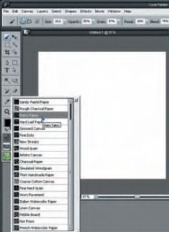 При изменении типа бумаги оказывается, что одна и та же кисть ведёт себя по-разному: на одном слое 