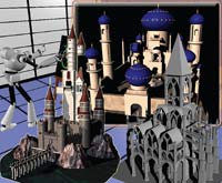 Рис. 1. Модели, созданные группированием примитивов